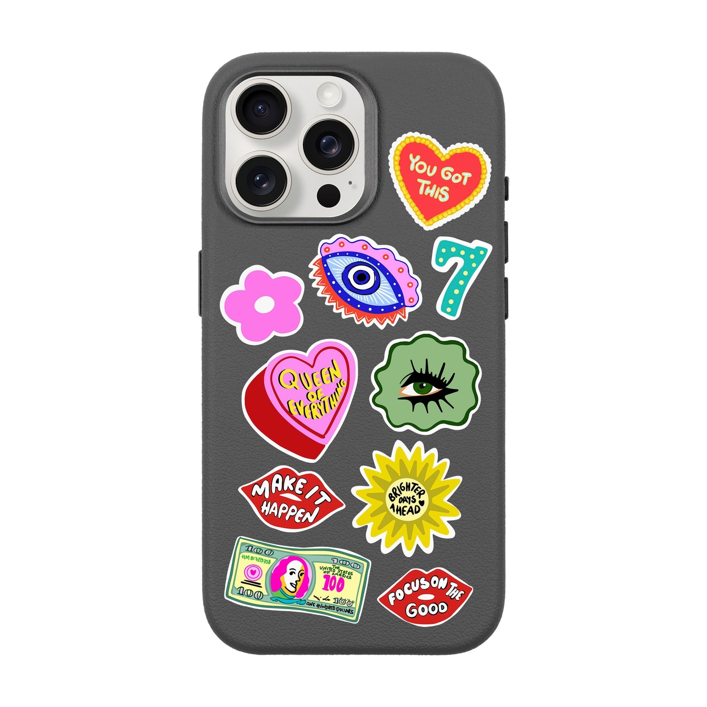 HM STICKERS-iPhone 15 Pro Max Leather Premium Kılıf MagSafe Özellikli