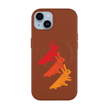BUNNY MARCH-iPhone 14 Plus Leather Kılıf MagSafe Özellikli