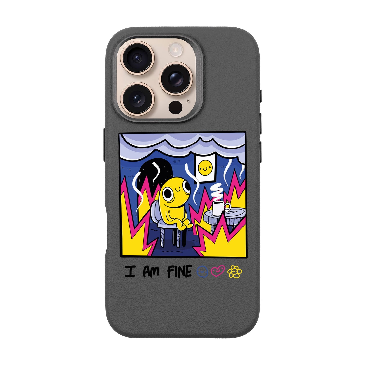 I AM FINE-iPhone 16 Pro Leather Premium Kılıf MagSafe Özellikli