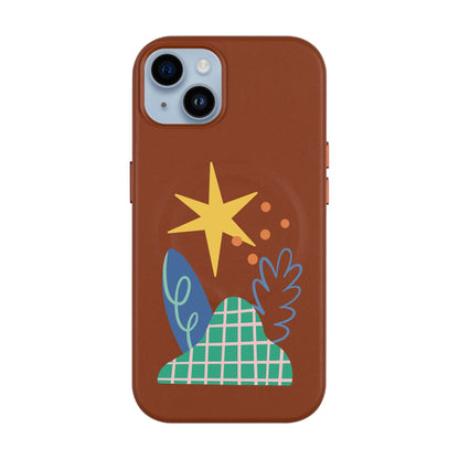 LITTLE NATURE-iPhone 14 Plus Leather Kılıf MagSafe Özellikli