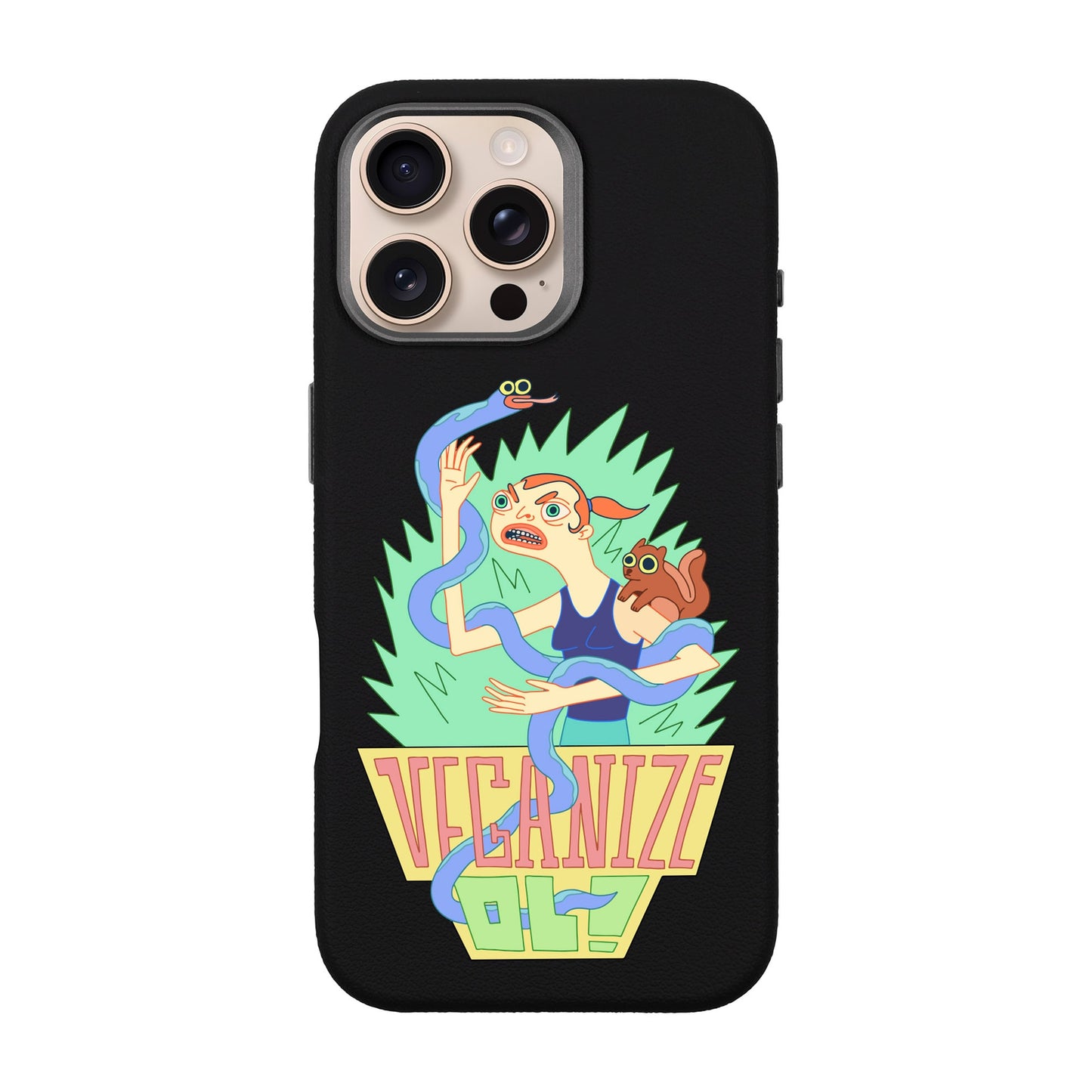 VEGANİZE-iPhone 16 Pro Max Leather Premium Kılıf MagSafe Özellikli