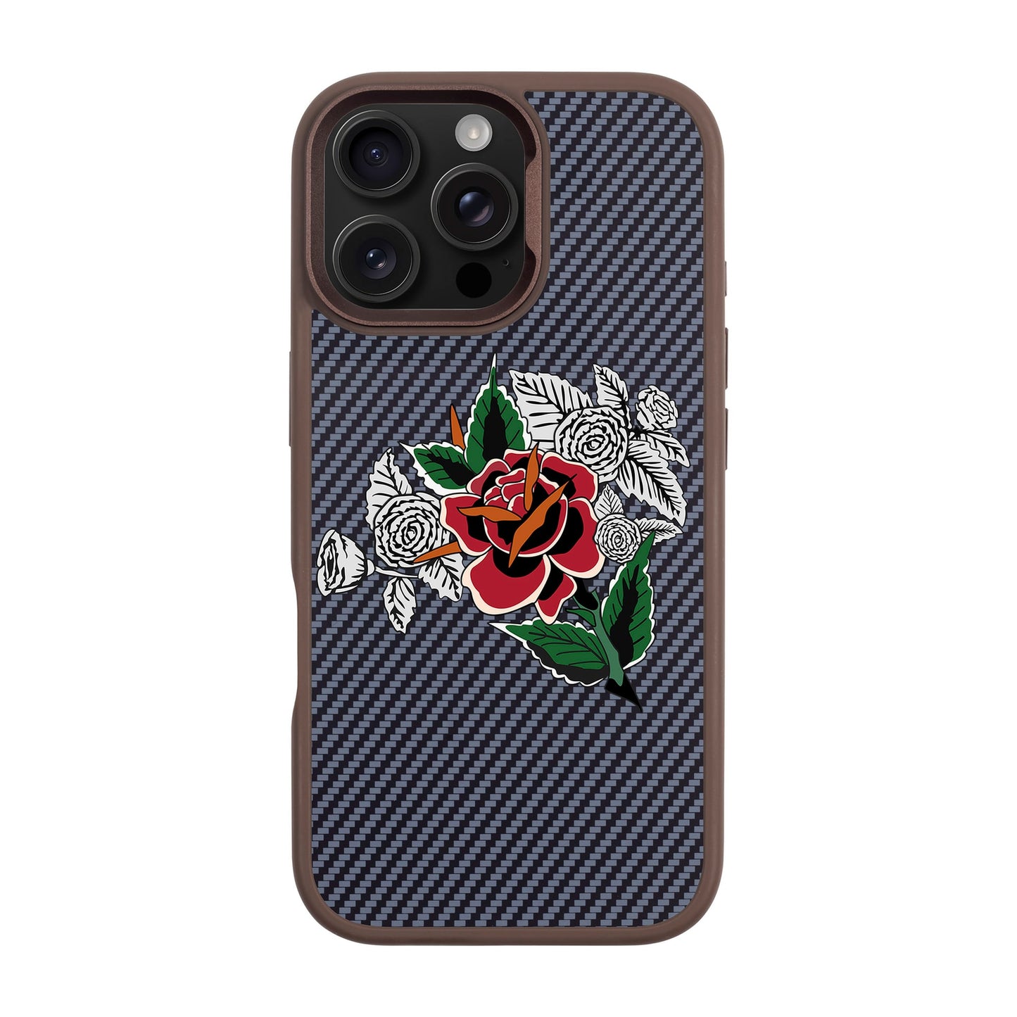 DRY ROSE-iPhone 16 Pro Max Plaid Kılıf MagSafe Özellikli