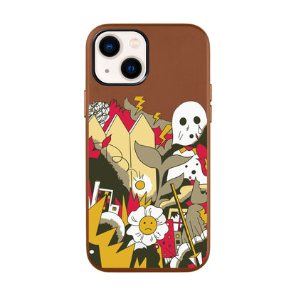 EVERYTHING IS BURNING-iPhone 14 Leather Kılıf