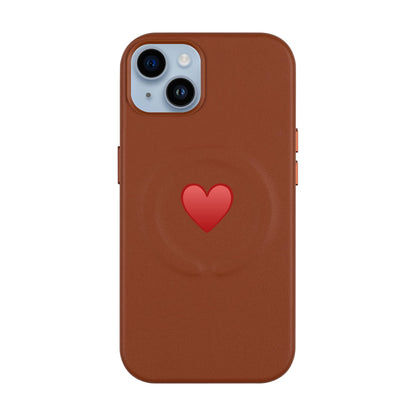 SPREAD HEART-iPhone 14 Plus Leather Kılıf MagSafe Özellikli