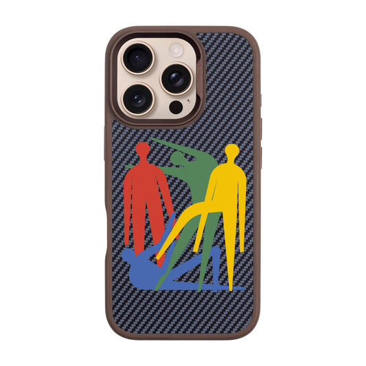 MANBOS-iPhone 16 Pro Plaid Kılıf MagSafe Özellikli
