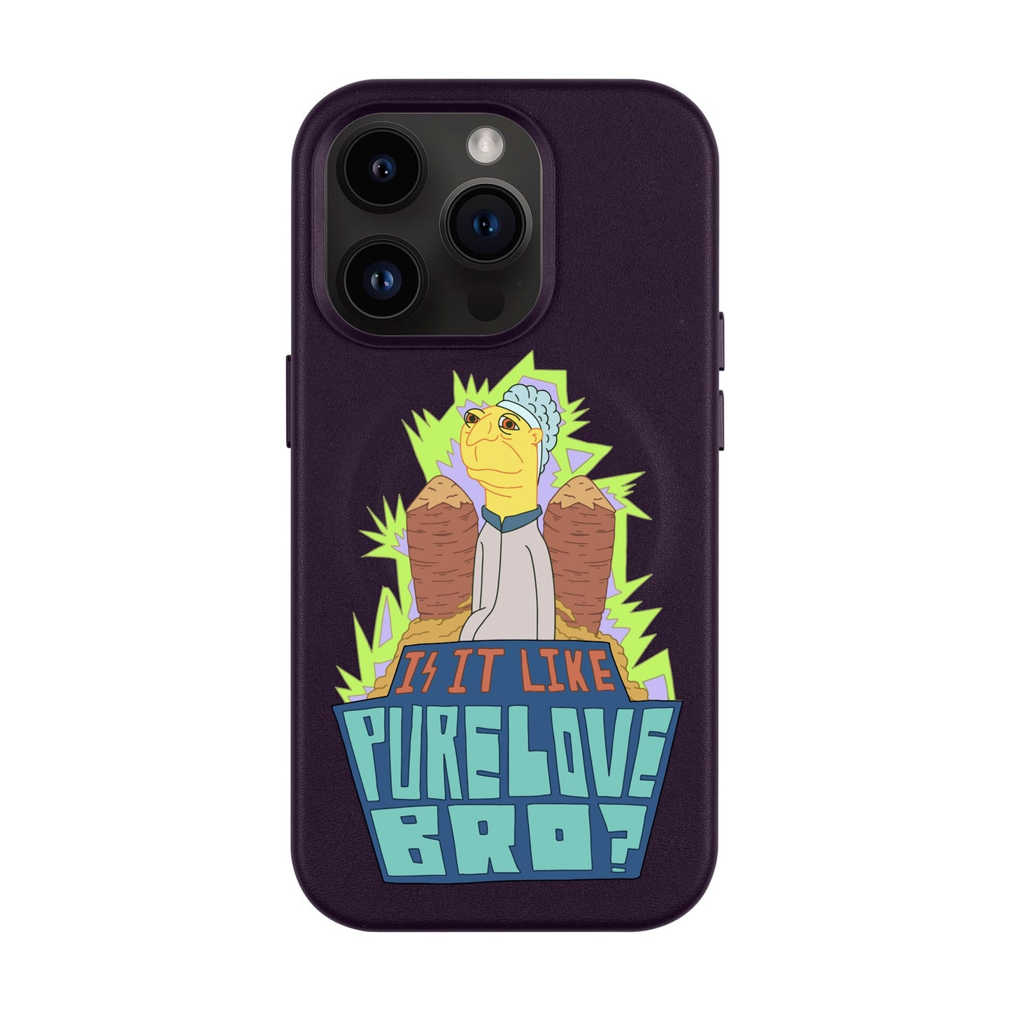 PURE LOVE-Leather Kılıf MagSafe Özellikli - iPhone 14 Pro