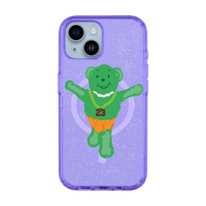 GREEN BEAR-iPhone 14 Shiny Kılıf MagSafe Özellikli
