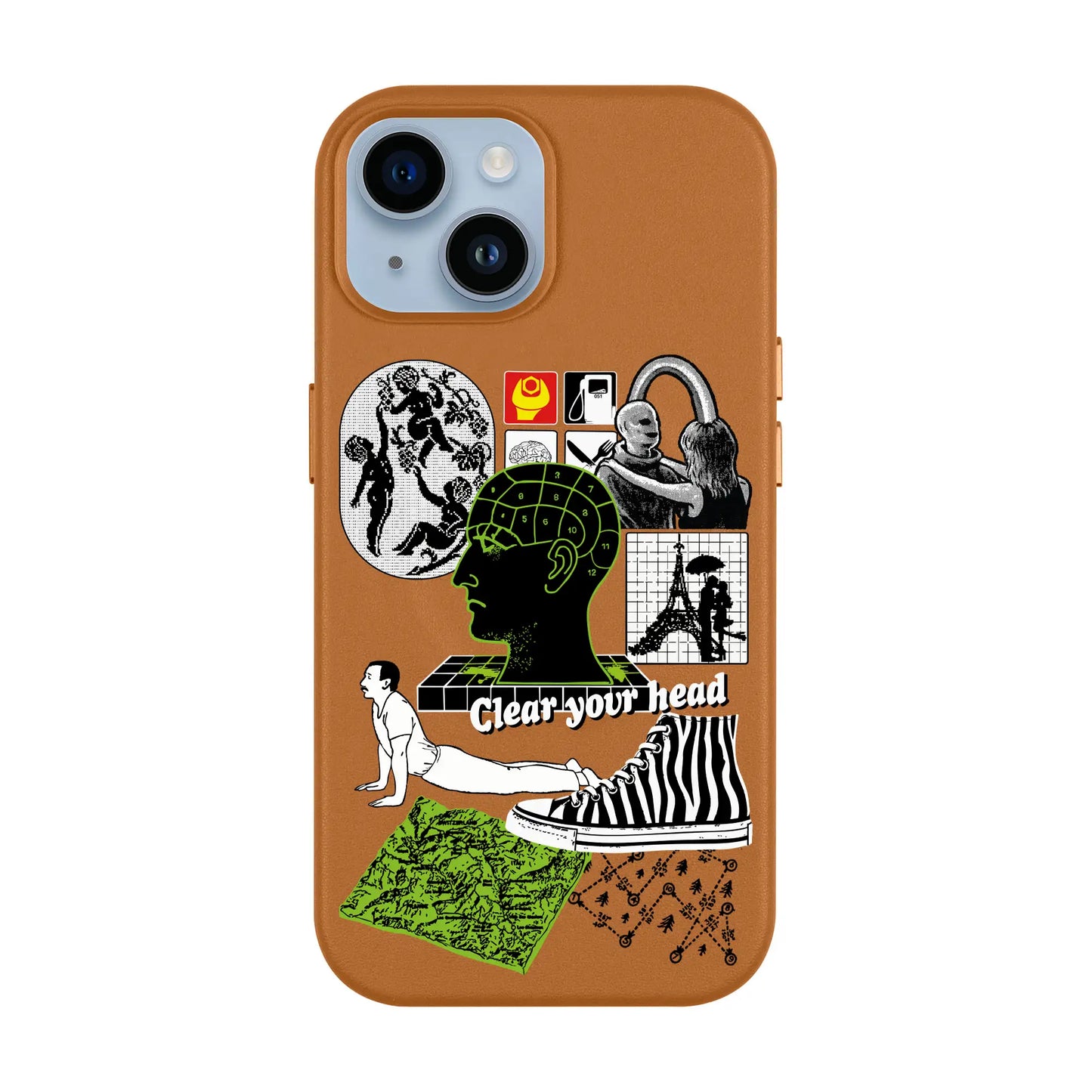 CLEAR YOUR HEAD-iPhone 14 Leather Kılıf MagSafe Özellikli