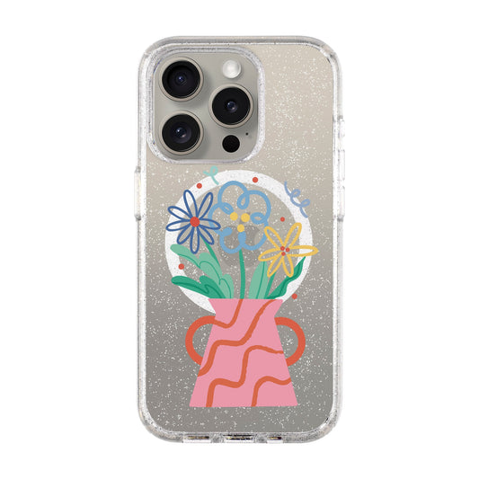PINK VASE-iPhone 15 Pro Shiny Kılıf MagSafe Özellikli