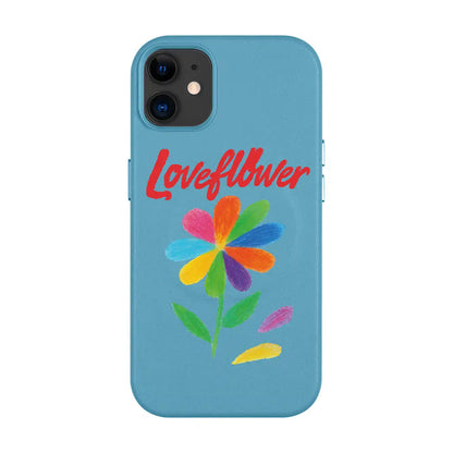 LOVE FLOWER-iPhone 11 Leather Kılıf MagSafe Özellikli