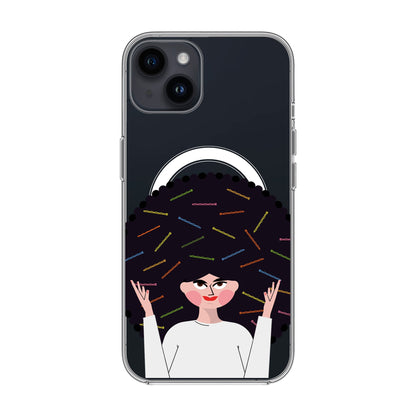 TANGLES OF HAPPINESS-iPhone 14 Plus Solid Kılıf MagSafe Özellikli