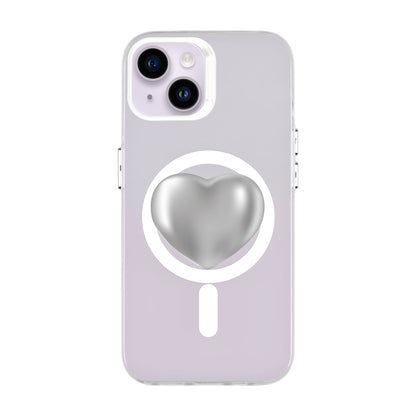 SILVER HEART-iPhone 14 Hold Kılıf MagSafe Özellikli