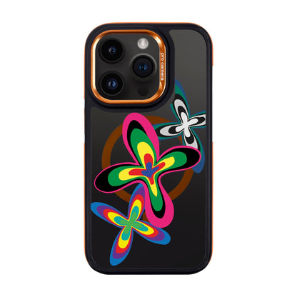 COLOR FLOWER-iPhone 14 Pro Dark Kılıf MagSafe Özellikli