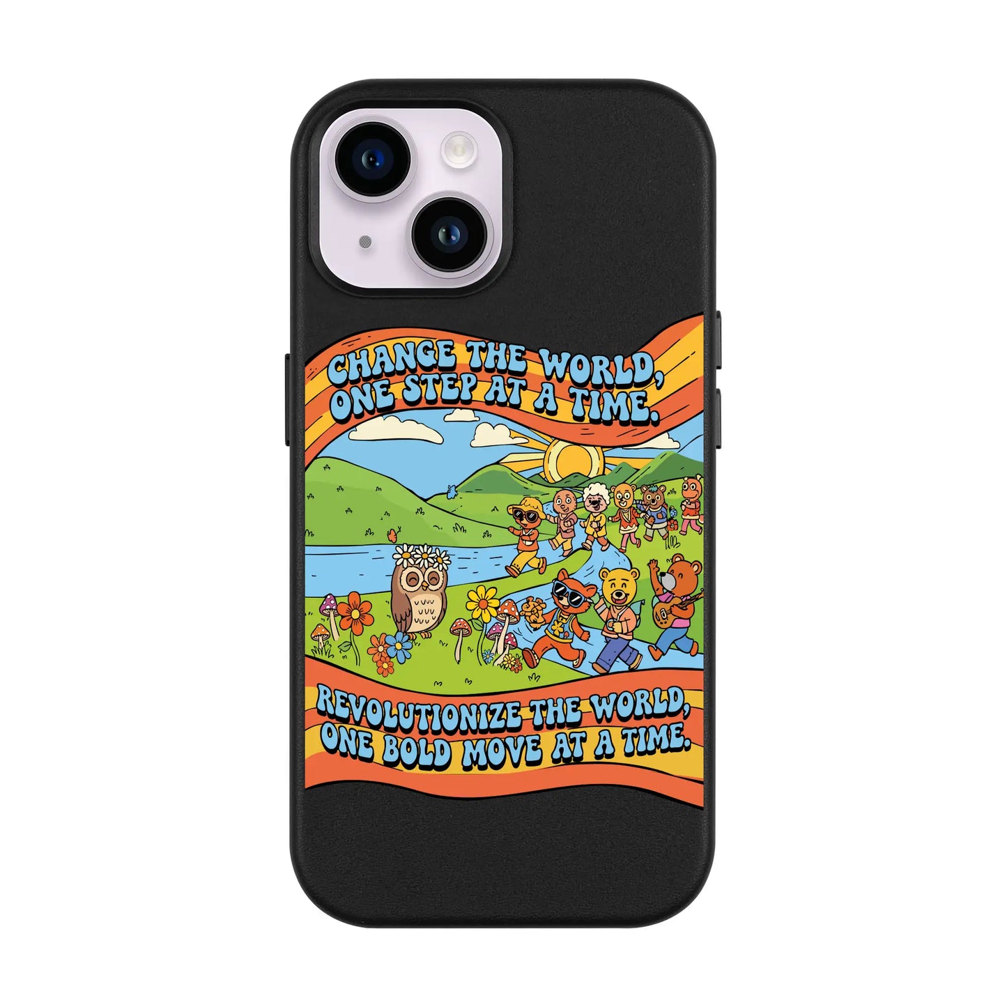 CHANGE THE WORLD-iPhone 13 Leather Kılıf MagSafe Özellikli