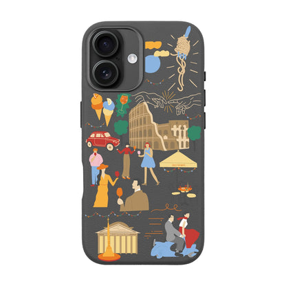ROMA-iPhone 16 Plus Leather Premium Kılıf MagSafe Özellikli