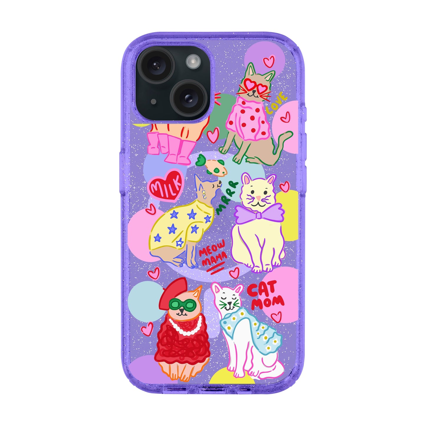 CAT MOM-iPhone 15 Plus Shiny Kılıf MagSafe Özellikli