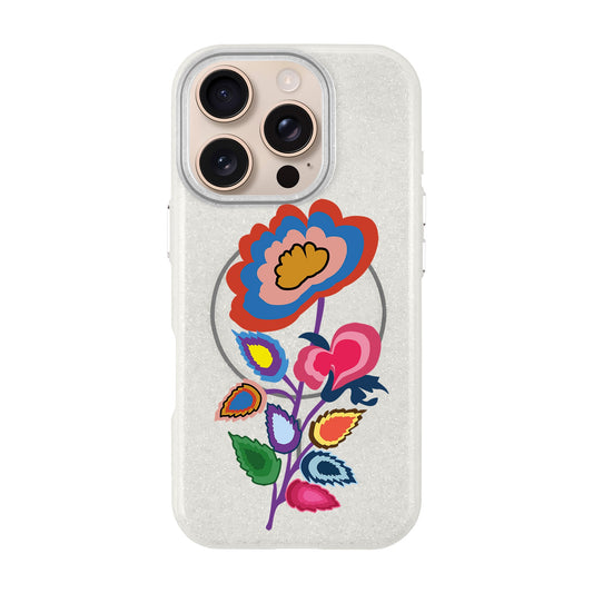 KNITTED FLOWER-iPhone 16 Pro Radiant Kılıf MagSafe Özellikli