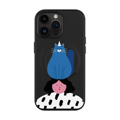 NAUGHTY CAT-iPhone 14 Pro Max Leather Kılıf MagSafe Özellikli