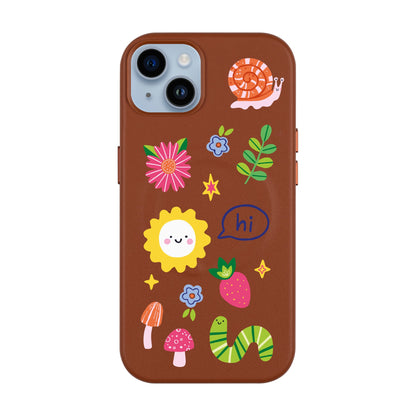 HELLO NATURE-iPhone 14 Plus Leather Kılıf MagSafe Özellikli