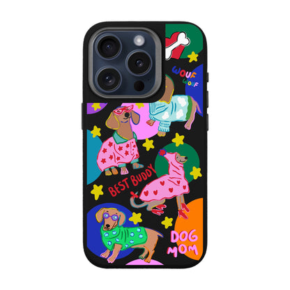 DOG MOM-iPhone 15 Pro Leather Premium Kılıf MagSafe Özellikli