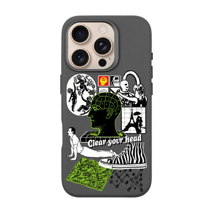 CLEAR YOUR HEAD-iPhone 16 Pro Leather Premium Kılıf MagSafe Özellikli