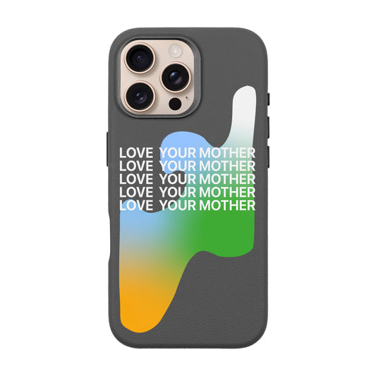 LOVE YOUR MOTHER-iPhone 16 Pro Max Leather Premium Kılıf MagSafe Özellikli