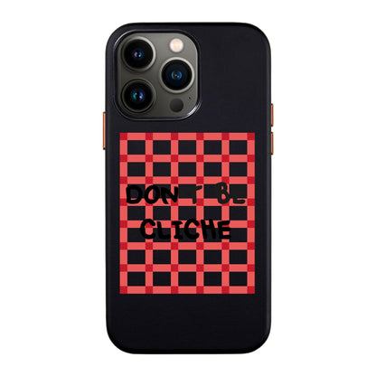 DON'T BE CLICHE-iPhone 13 Pro Max Leather Kılıf