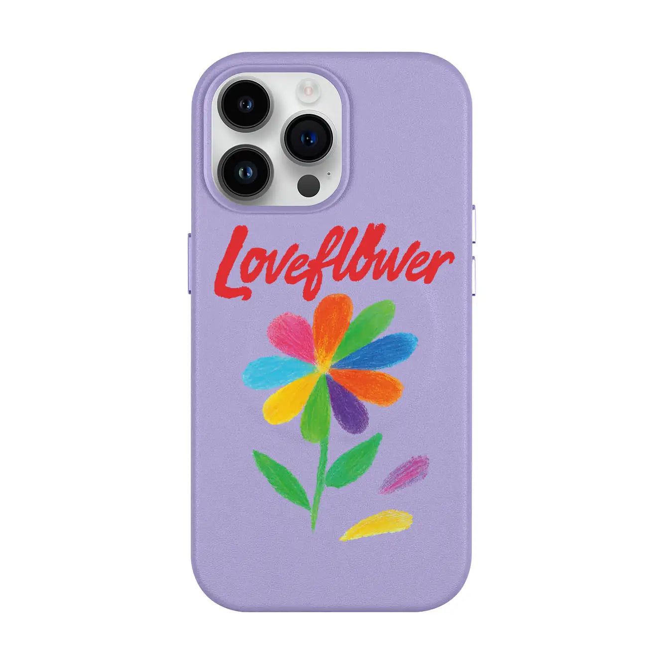 LOVE FLOWER-iPhone 14 Pro Max Leather Kılıf MagSafe Özellikli