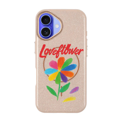 LOVE FLOWER-iPhone 16 Radiant Kılıf MagSafe Özellikli