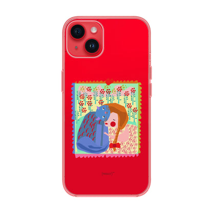 KEDİ POSTA PULU-iPhone 14 Plus Solid Kılıf