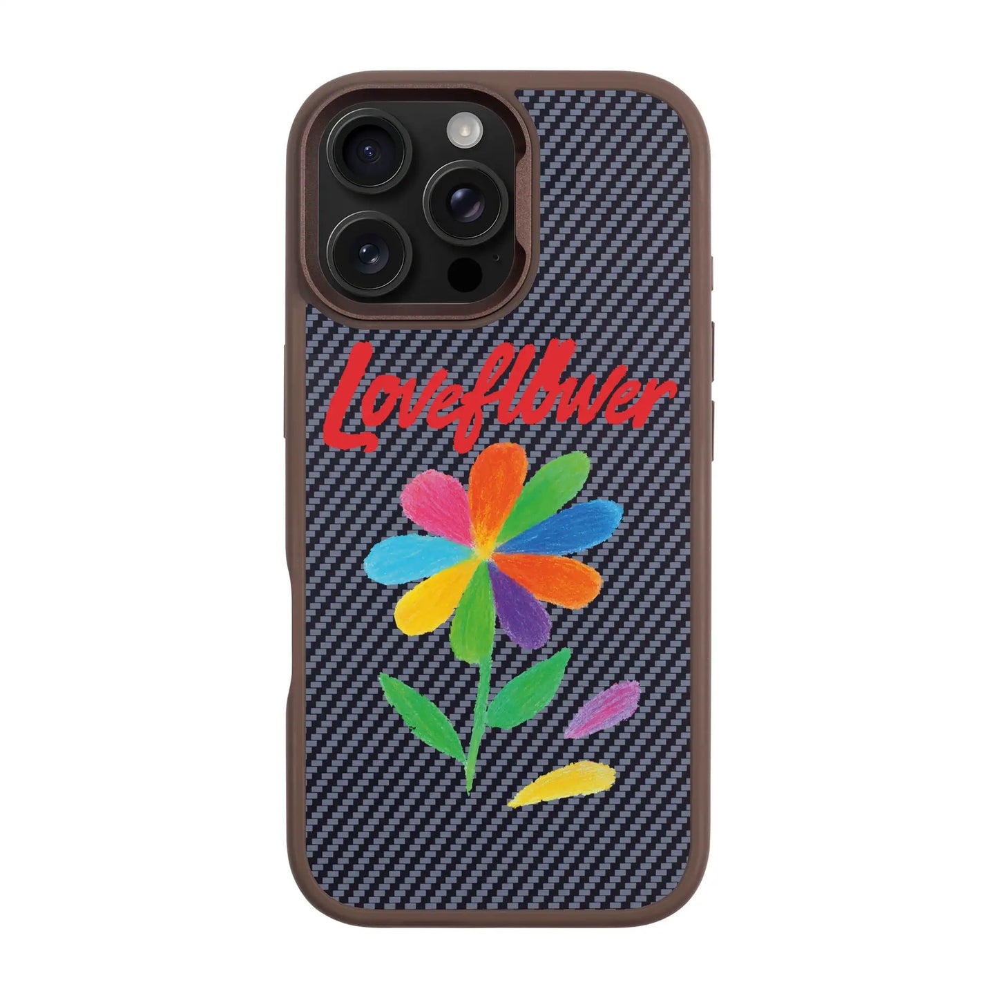 LOVE FLOWER-iPhone 16 Pro Max Plaid Kılıf MagSafe Özellikli