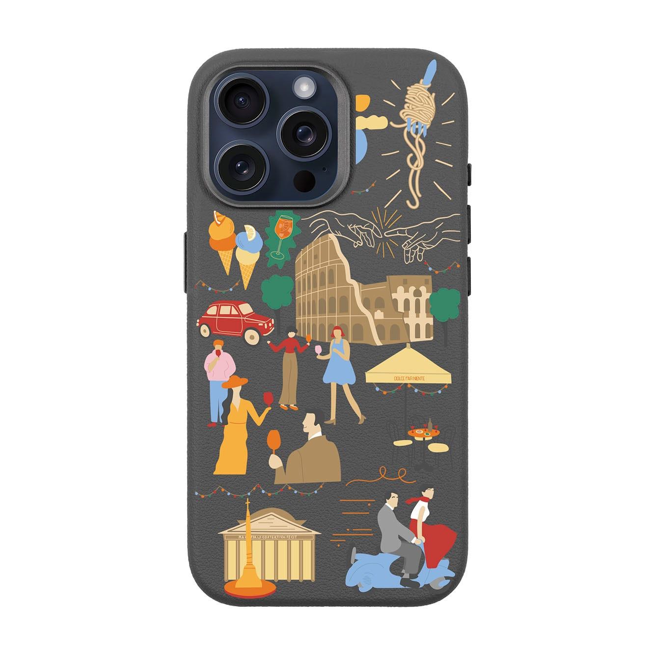 ROMA-iPhone 15 Pro Max Leather Premium Kılıf MagSafe Özellikli