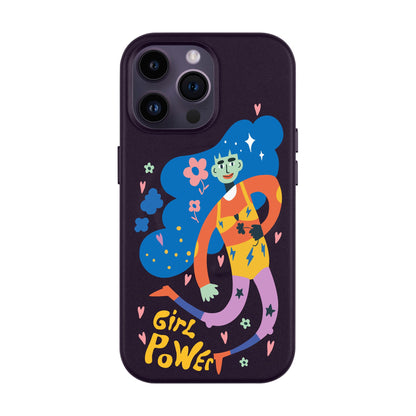 GIRL POWER-iPhone 14 Pro Max Leather Kılıf MagSafe Özellikli