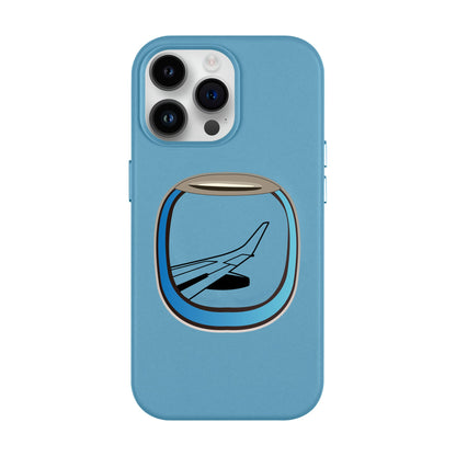 AIRCRAFT WINDOW-iPhone 14 Pro Max Leather Kılıf MagSafe Özellikli