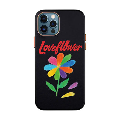 LOVE FLOWER-iPhone XR Leather Kılıf