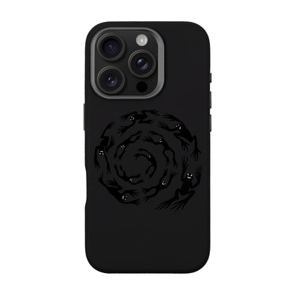 SWIRLING FROGS-iPhone 16 Pro Leather Premium Kılıf MagSafe Özellikli