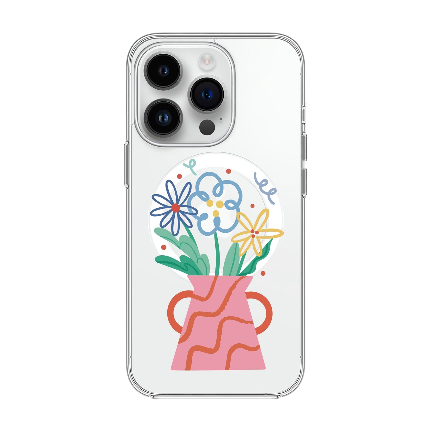 PINK VASE-Solid Kılıf MagSafe Özellikli - iPhone 14 Pro