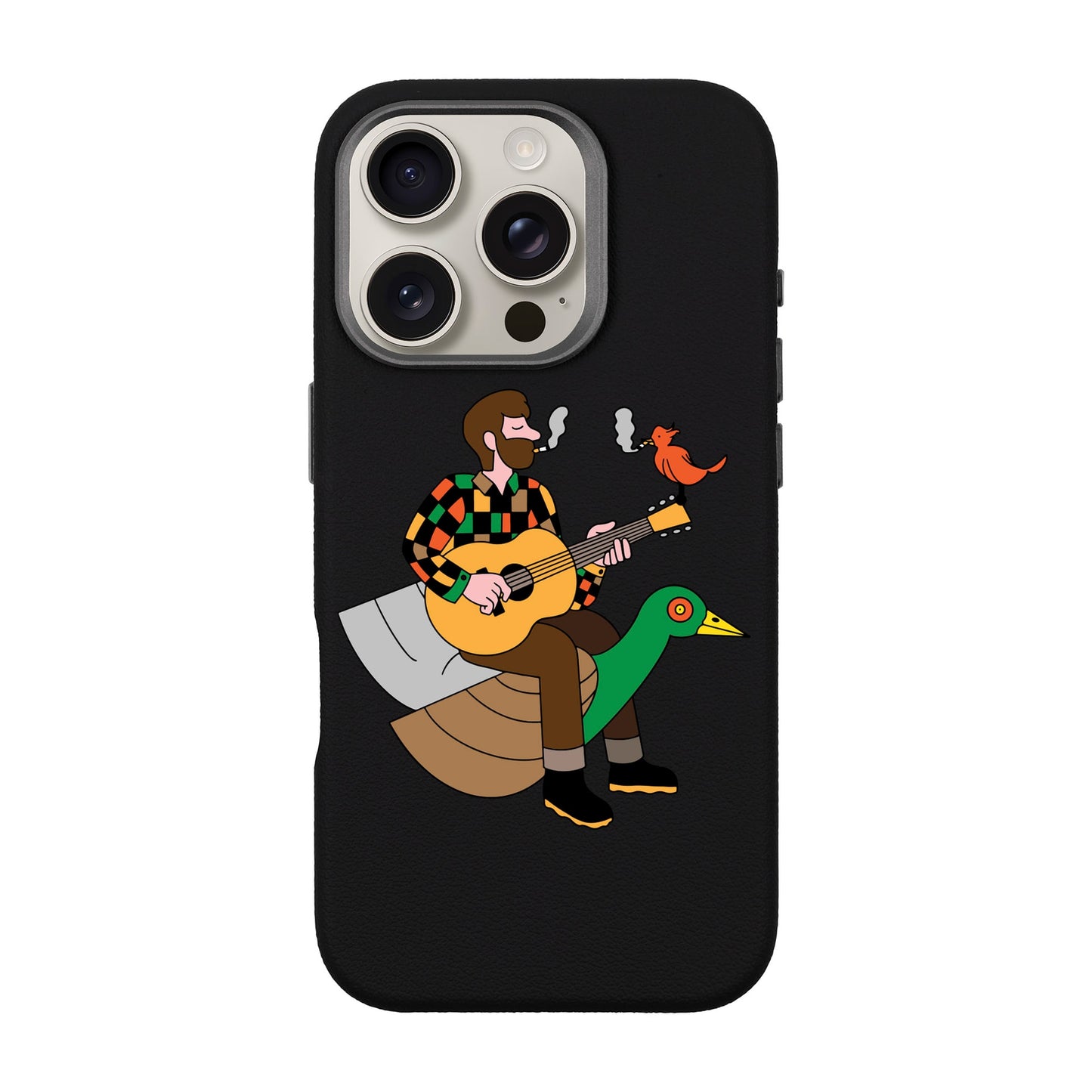 BIRDS OF A FEATHER-iPhone 16 Pro Leather Premium Kılıf MagSafe Özellikli