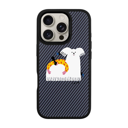 FANCY DOG-iPhone 16 Pro Plaid Kılıf MagSafe Özellikli