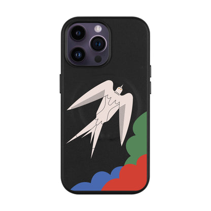 L’OISEAU LIBRE-iPhone 14 Pro Max Leather Kılıf MagSafe Özellikli