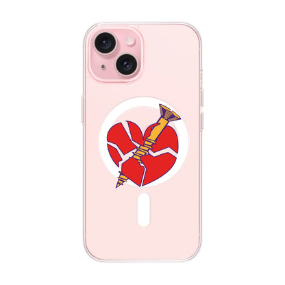 BROKEN HEART-iPhone 15 Solid Kılıf MagSafe Özellikli