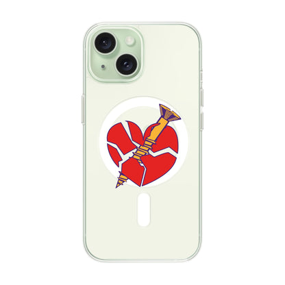 BROKEN HEART-iPhone 15 Solid Kılıf MagSafe Özellikli