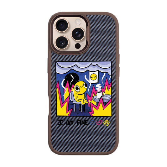 I AM FINE-iPhone 16 Pro Max Plaid Kılıf MagSafe Özellikli