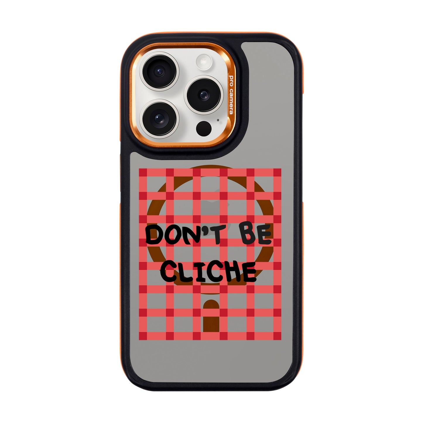 DON'T BE CLICHE-iPhone 15 Pro Dark Kılıf MagSafe Özellikli
