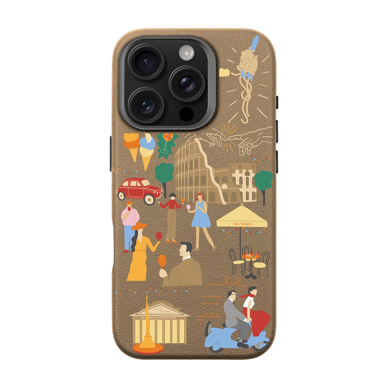 ROMA-iPhone 16 Pro Leather Premium Kılıf MagSafe Özellikli