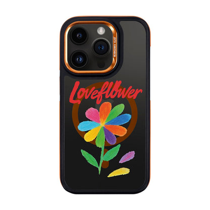 LOVE FLOWER-iPhone 14 Pro Dark Kılıf MagSafe Özellikli