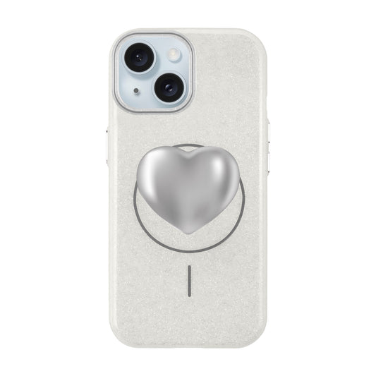 SILVER HEART-iPhone 15 Plus Radiant Kılıf MagSafe Özellikli