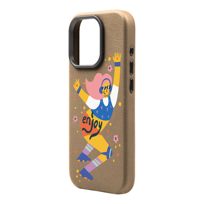 ENJOY-iPhone 16 Pro Max Leather Premium Kılıf MagSafe Özellikli