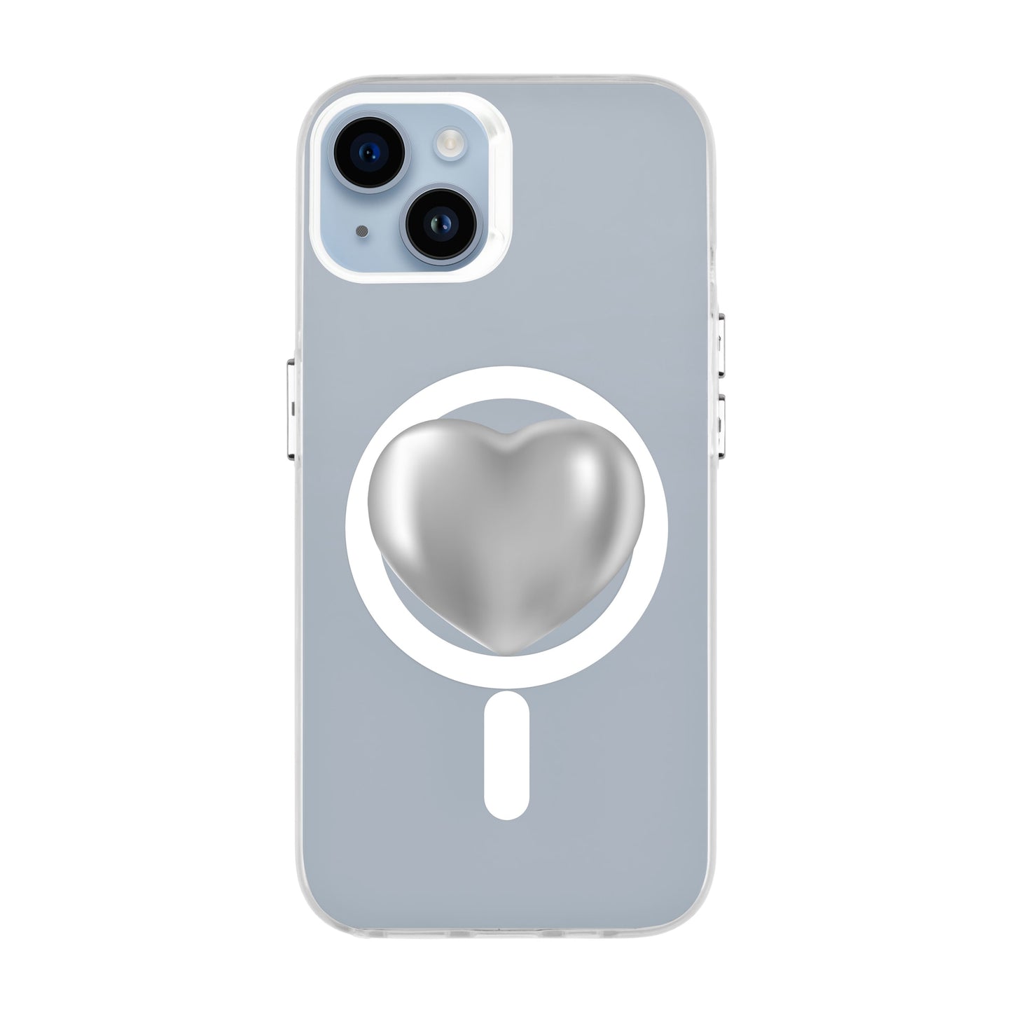 SILVER HEART-iPhone 14 Plus Hold Kılıf MagSafe Özellikli