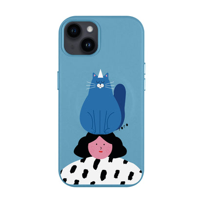 NAUGHTY CAT-iPhone 14 Plus Leather Kılıf MagSafe Özellikli